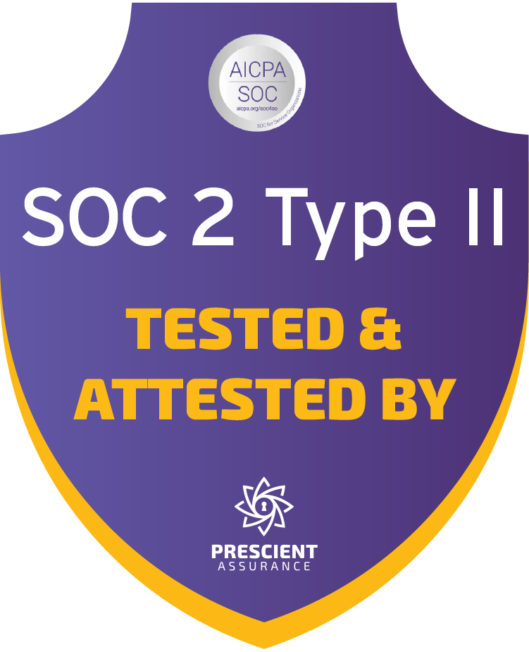 SOC 2 Type II — Tested & Attested by Prescient Assurance